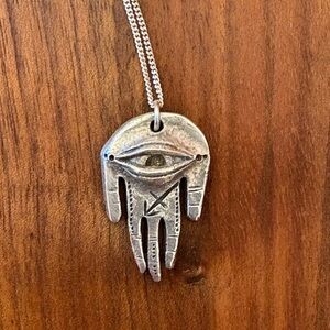 Eartha Studios Sterling Silver Hand Necklace Sagittarius Australian Artisan